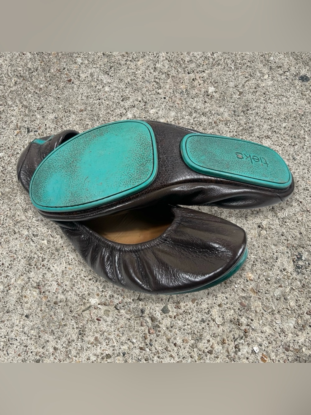 TIEKS BY GAVRIELI brown leather ballet flats - Picture 4 of 6